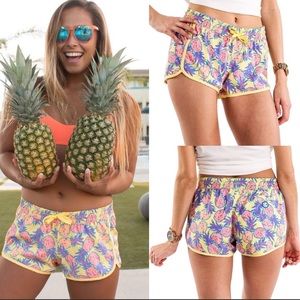 Tipsy Elves Pineapple Board Beach Swimsuit Shorts